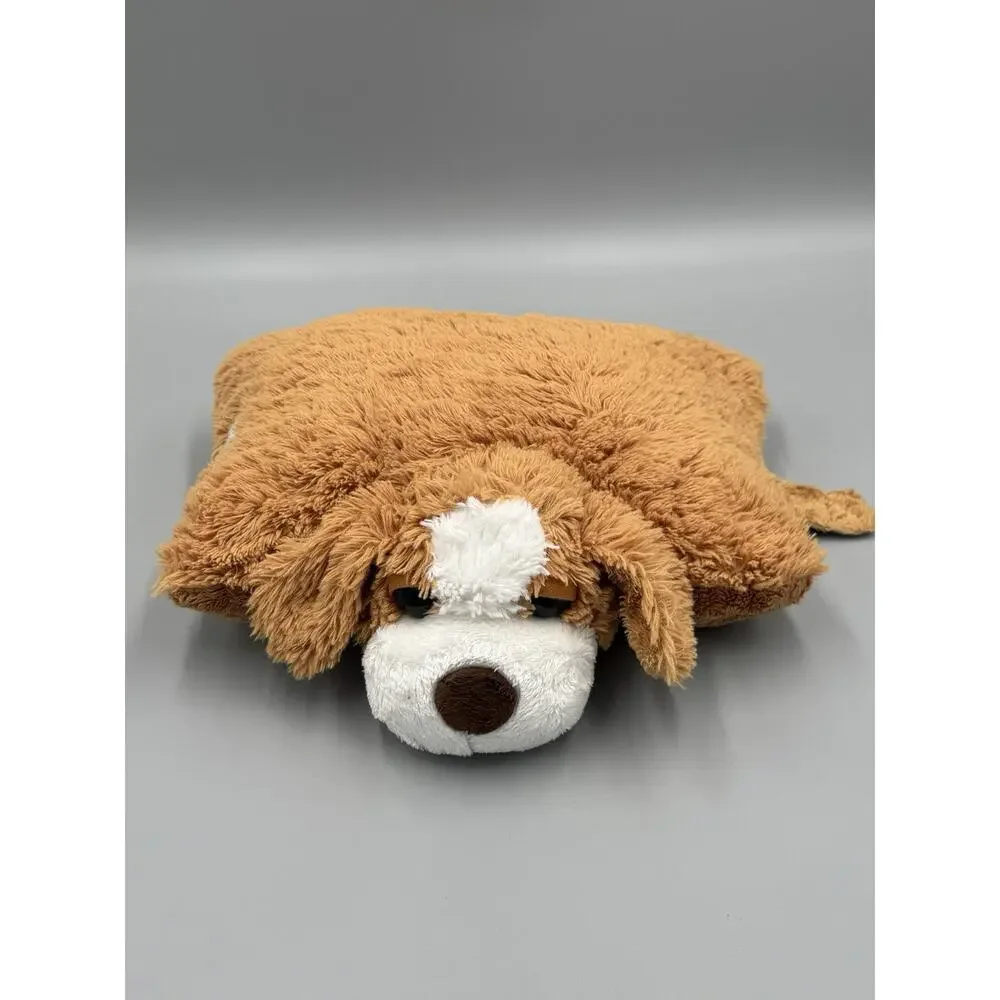 Sears Puppy Dog Brown Tan White Pillow Plush 11 Inch Stuffed Animal
